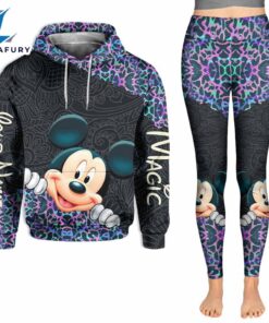 Holographic Leopard Mickey Mouse Ears - Personalized Hoodie and Leggings