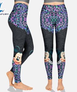 Holographic Leopard Mickey Mouse Ears - Personalized Hoodie and Leggings