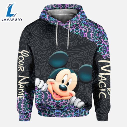 Holographic Leopard Mickey Mouse Ears – Personalized Hoodie and Leggings