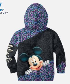 Holographic Leopard Mickey Mouse Ears - Personalized Hoodie and Leggings