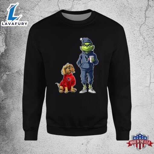 Houston Texans Grinch Christmas Football Sweatshirt