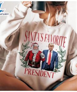 Humorous Trump Christmas Santa’s Favorite President Shirt