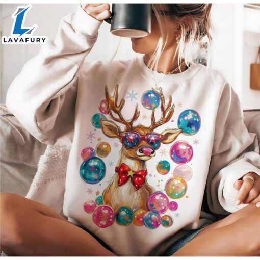 Iridescent Reindeer, Retro Christmas Designs Shirt