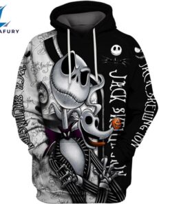 Jack Skellington Graphic Hoodie And Leggings Set