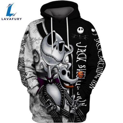 Jack Skellington Graphic Hoodie And Leggings Set