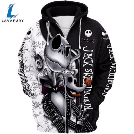 Jack Skellington Graphic Hoodie And Leggings Set