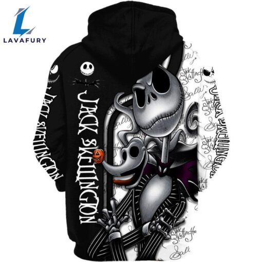 Jack Skellington Graphic Hoodie And Leggings Set