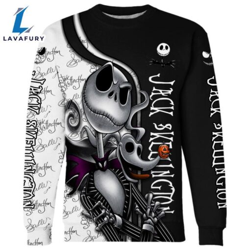 Jack Skellington Graphic Hoodie And Leggings Set