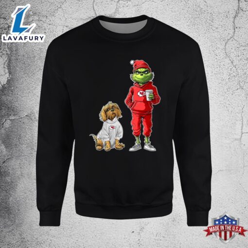 Kansas City Chiefs Grinch Christmas Football Sweatshirt