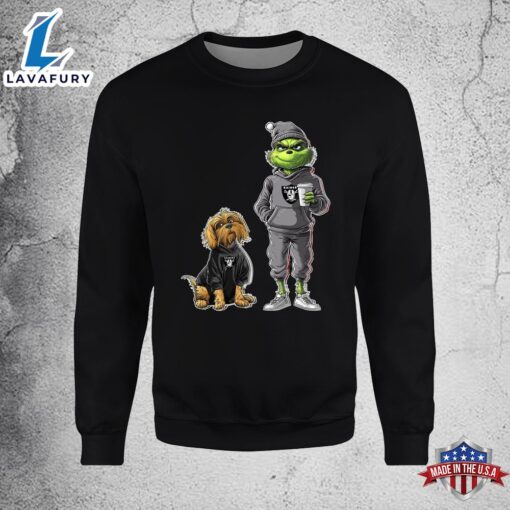 Las Vegas Raiders Grinch Christmas Football Sweatshirt