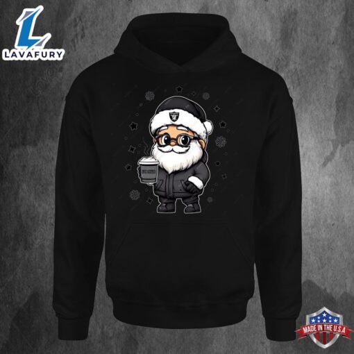 Las Vegas Raiders Santa Christmas Football Hoodie