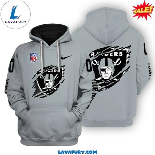 Las Vegas Raiders Team Custom Name and Number Hoodie