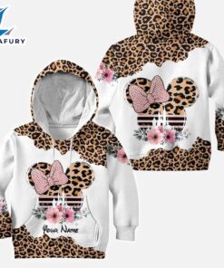 Leopard Mickey Mouse Ears - Personalized Mother's Day Hoodie And Leggings