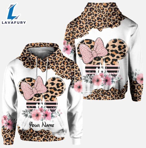 Leopard Mickey Mouse Ears – Personalized Mother’s Day Hoodie And Leggings