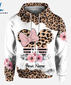 Leopard Mickey Mouse Ears - Personalized Mother's Day Hoodie And Leggings