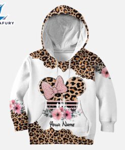 Leopard Mickey Mouse Ears - Personalized Mother's Day Hoodie And Leggings