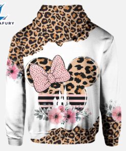 Leopard Mickey Mouse Ears - Personalized Mother's Day Hoodie And Leggings