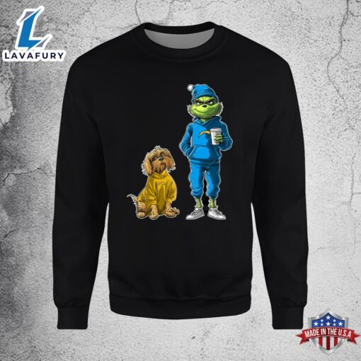 Los Angeles Chargers Grinch Christmas Football Sweatshirt