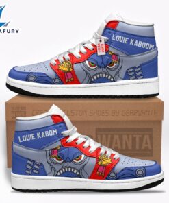 Louie Kaboom Mighty Morphin J1 Shoes Custom Sneakers