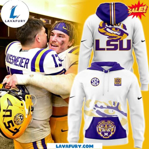 LSU Tigers 100 Years in Tiger Stadium Scratch Hoodie