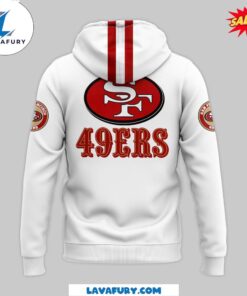 Men’s White San Francisco 49ers Throwback 2024 Hoodie