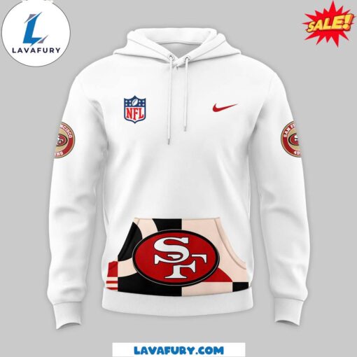 Men’s White San Francisco 49ers Throwback 2024 Hoodie