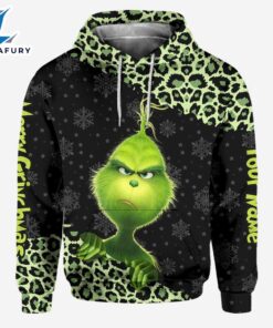 Merry Christmas - Personalized Grinch Christmas Stole Hoodie and Leggings