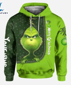 Merry Xmas - Personalized Green Monster Christmas Hoodie and Leggings