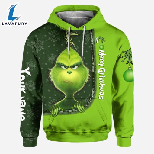 Merry Xmas – Personalized Green Monster Christmas Hoodie and Leggings