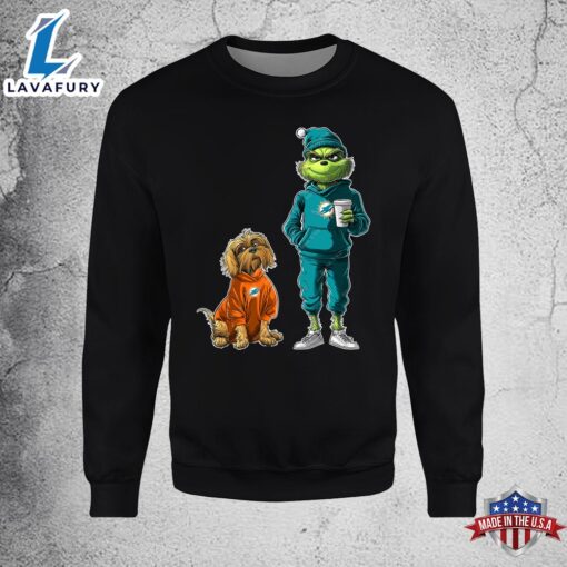 Miami Dolphins Grinch Christmas Football Sweatshirt