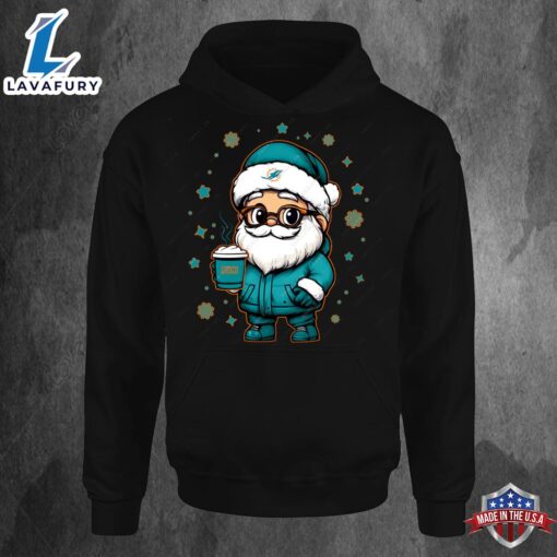 Miami Dolphins Santa Christmas Football Hoodie