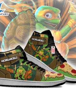 Michelangelo Teenage Mutant Ninja Turtles J1 Shoes Custom