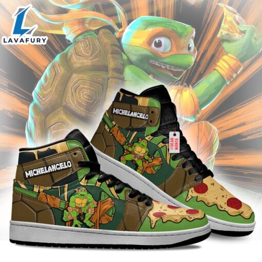 Michelangelo Teenage Mutant Ninja Turtles J1 Shoes Custom