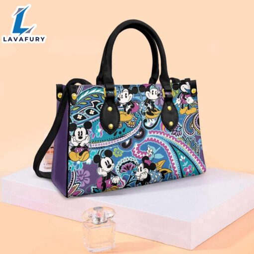 Mickey And Minnie Mouse Floral Fan Gift Lady Handbag