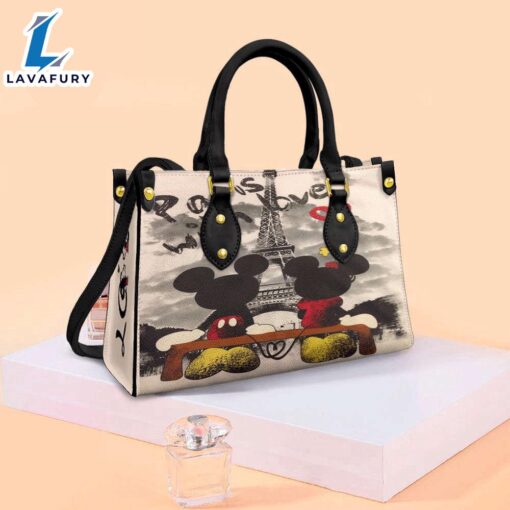 Mickey And Minnie Mouse Paris With Love Gift Lover Fashion Lady Handbag