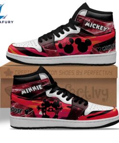 Mickey and Minnie Silhouette J1 Shoes Custom For Fans Sneakers