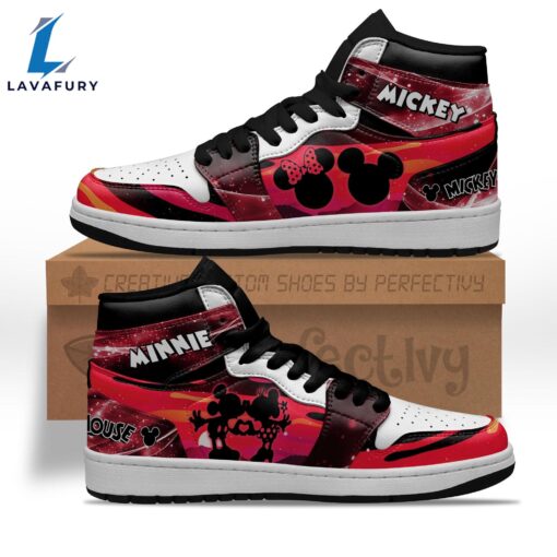 Mickey and Minnie Silhouette J1 Shoes Custom For Fans Sneakers