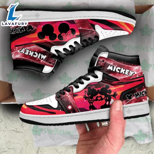 Mickey and Minnie Silhouette J1 Shoes Custom For Fans Sneakers