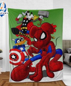 Mickey As Iron Man Blanket