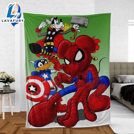 Mickey As Iron Man Blanket