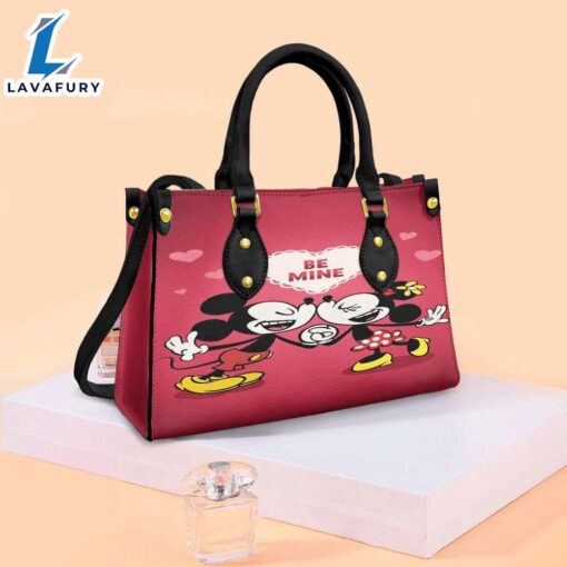 Mickey Couple Kiss Love Cartoon Disney Gift Fashion Lady Handbag