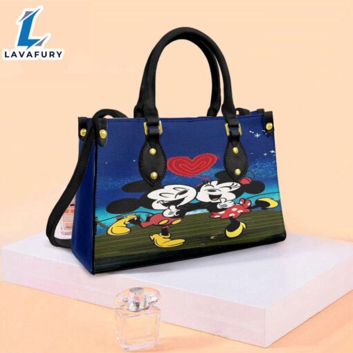 Mickey Couple Kiss Love Cartoon Disney Gifts Lover Fashion Lady Handbag