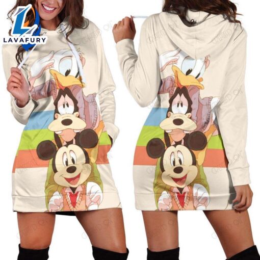 Mickey Disney Hoodie Dress Trendy Everyday Style – Gift for Women – Gift for Women – Mickey 3D Shirts Gift