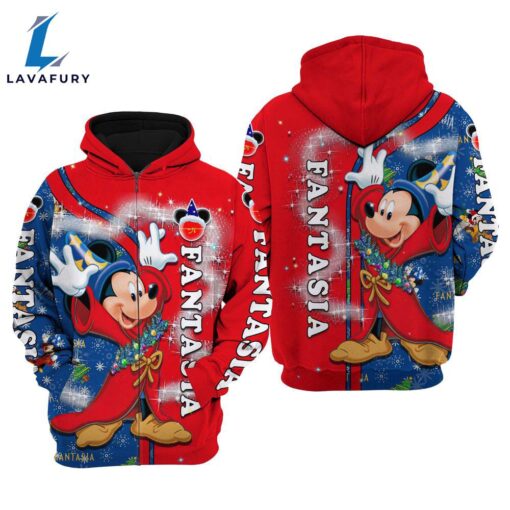 Mickey Fantasia Christmas Disney 3D Hoodie – Gift for Mickey Fans