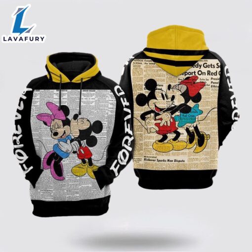 Mickey Kiss Minnie Disney Over Print 3D Hoodies – Mickey 3D Shirts Gift