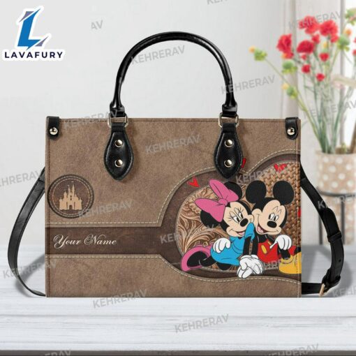 Mickey Minnie Leather Handbag