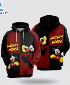 Mickey Mouse Black Red Over…