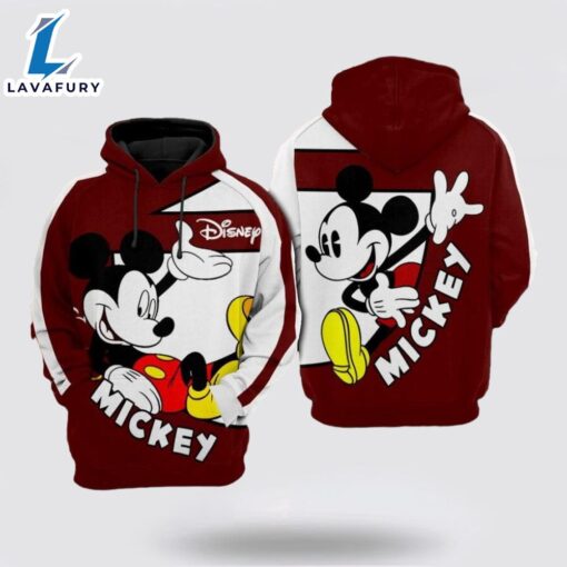 Mickey Mouse Disney Over Print 3D Hoodie – Mickey 3D Shirts Gift