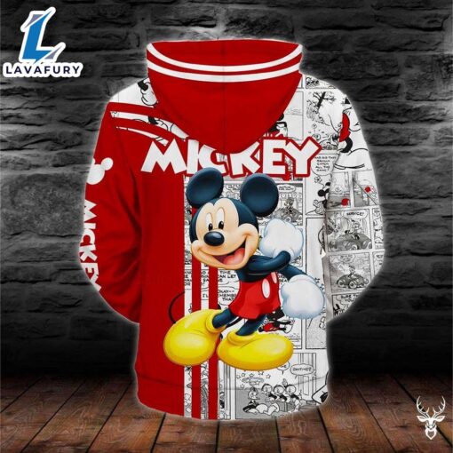 Mickey Mouse Mickey And Minnie 3D Printed Hoodie – Gift for Mickey Fans