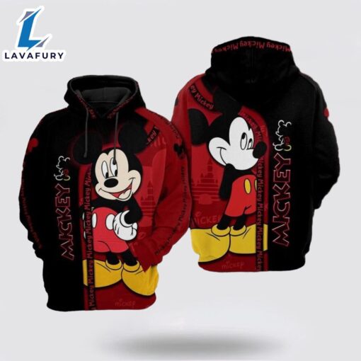 Mickey Mouse Over Print 3D Hoodie Comfy Everyday Hoodies – Mickey 3D Shirts Gift